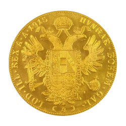 Zlatá minca 4 Dukát František Jozef I. 1915 Novorazba