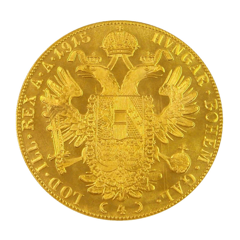 Zlatá minca 13,96 g 4 Dukáty 1915