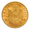 Zlatá minca 20 Frank Francúzsko Napoleon III rôzne roky (1852-1870)