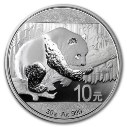 Strieborná minca 30 g China...