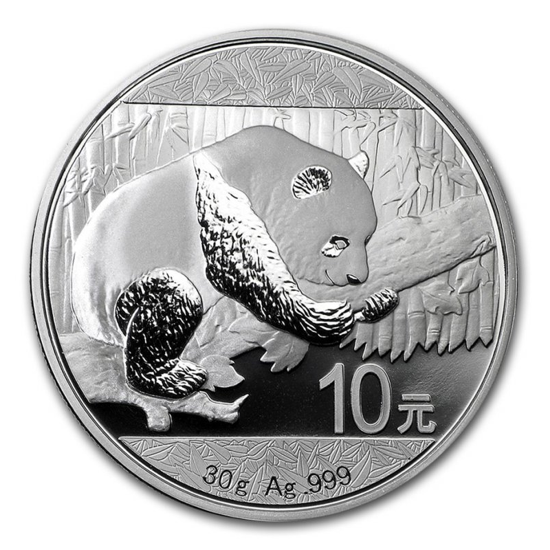 Strieborná minca 30 g China Panda 2016