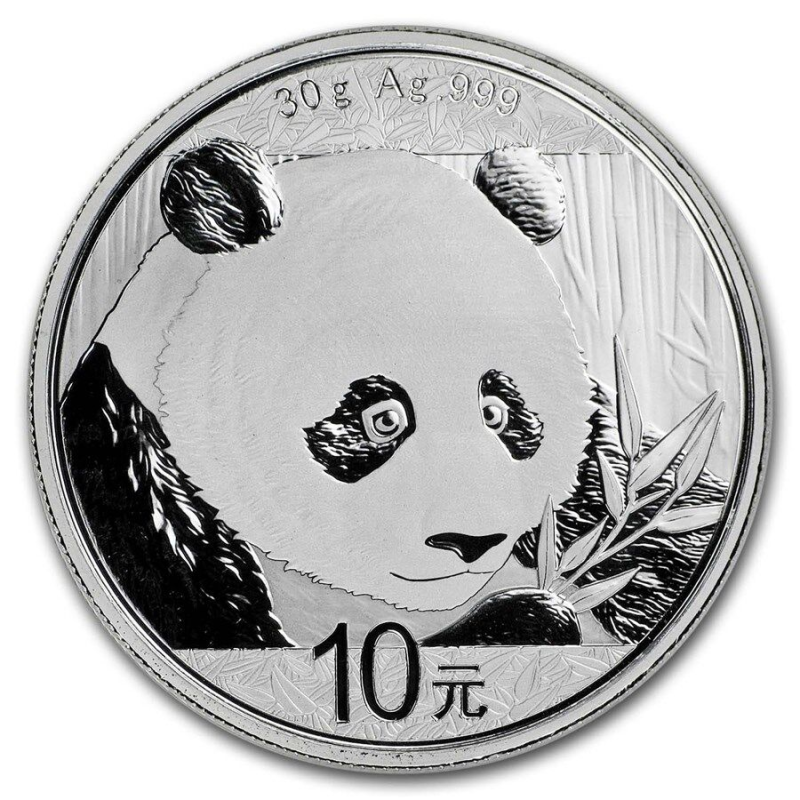 Strieborná minca 30 g China Panda 2018