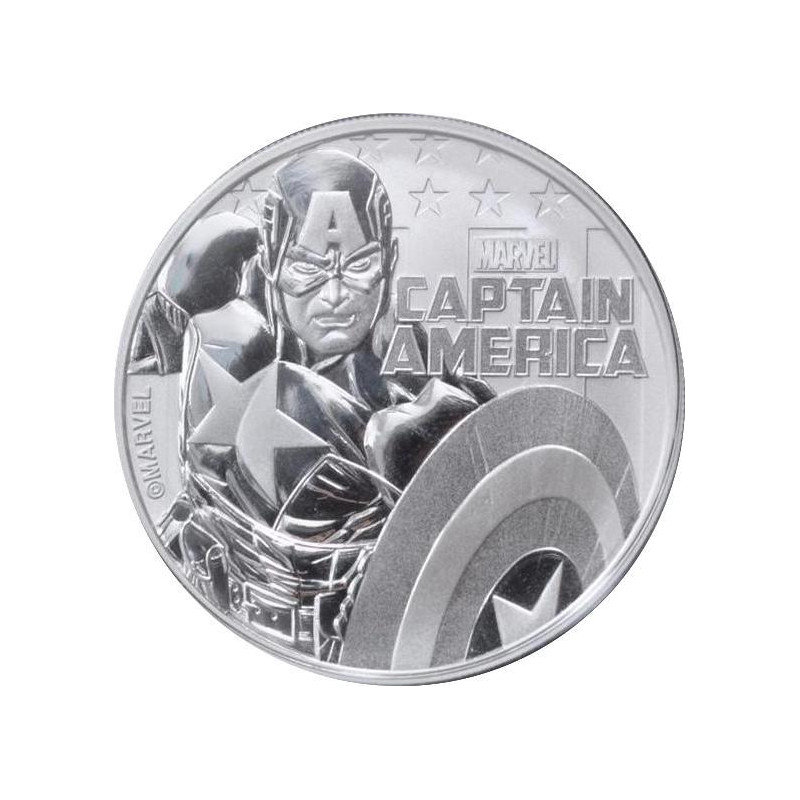 Strieborná minca 1 Oz Marvel Kapitán Amerika 2019