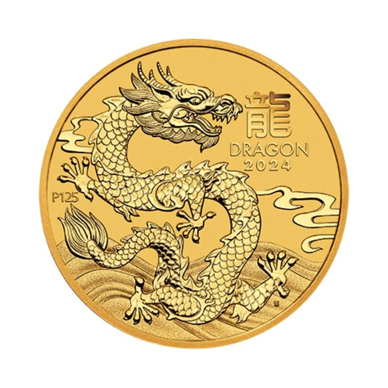 Zlatá minca 1 Oz Lunar Series III Year of the Dragon 2024