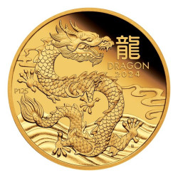 Zlatá minca 1 Oz Lunar Series III Year of the Dragon 2024