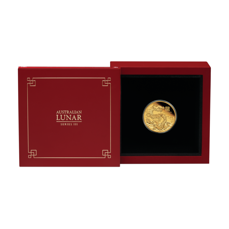 Zlatá minca 1/4 Oz Lunar Series III Year of the Dragon 2024 Proof