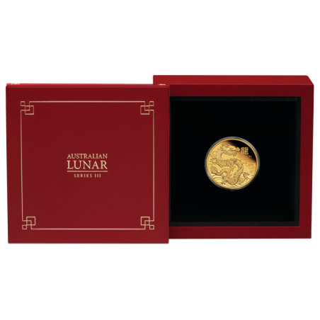 Zlatá minca 1/4 Oz Lunar Series III Year of the Dragon 2024 Proof