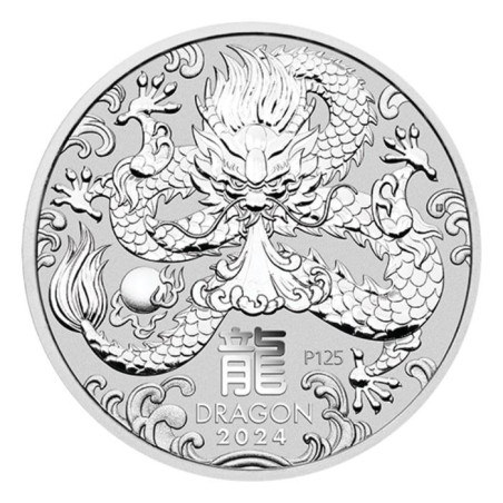 Strieborná minca 1 Kg Lunar Series III Year of the Dragon 2024