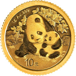 Zlatá minca 1 g China Panda...