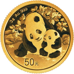 Zlatá minca 3 g China Panda...