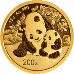 Zlatá minca 15 g China...