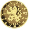 Zlatá medaila 1/4 Oz Replika mince 50 halierov z roku 1921 2006 Proof