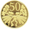 Zlatá medaila 1/4 Oz Replika mince 50 halierov z roku 1921 2006 Proof