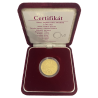 Zlatá medaila 1/4 Oz Replika mince 50 halierov z roku 1921 2006 Proof
