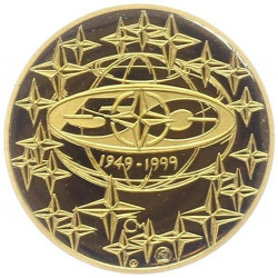 Zlatá medaila 1/4 Oz Vstup SR do NATO 1999 Proof