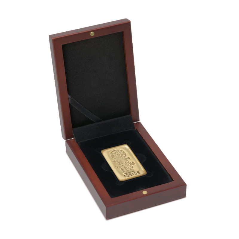 Krabička na zlaté zliatky 250 g vertikálna hnedá