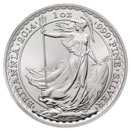 Strieborná minca 1 Oz Britannia 2014