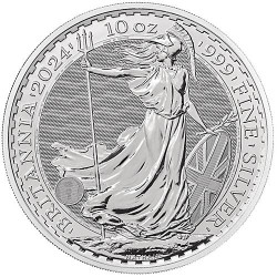 Strieborná minca 10 Oz Britannia 2024 Charles