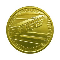 Zlatá minca 1/4 Oz Kultúrna pamiatka stavidlo na Labe pod Strekovom 2009 Proof