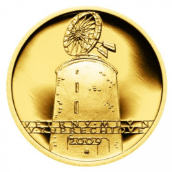 Zlatá minca 1/4 Oz Kultúrna pamiatka veterný mlyn v Ruprechtovom 2009 Proof