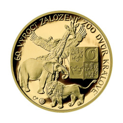 Zlatá medaila 1/4 Oz 60. výročie ZOO Dvor Králi 2006 Proof