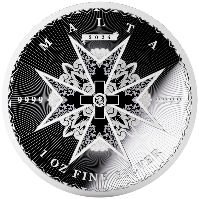 Strieborná minca 1 Oz Maltese cross 2024 Proof-like