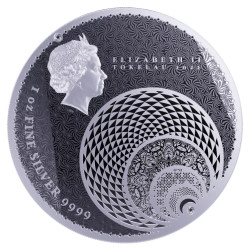 Strieborná minca 1 Oz Magnum Opus 2022 Proof krištáľmi Swarovski