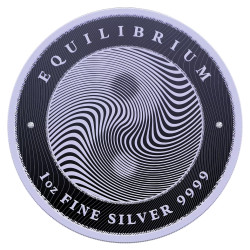 Strieborná minca 1 Oz Equilibrium 2021 Proof krištáľmi Swarovski