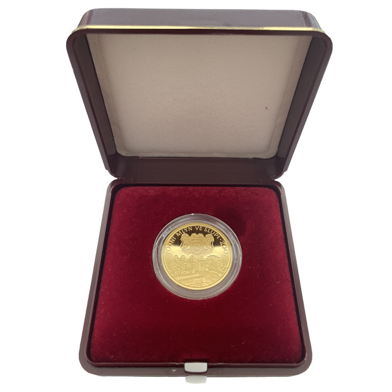 Zlatá minca 1/4 Oz vodný mlyn v Slupi 2007 Proof