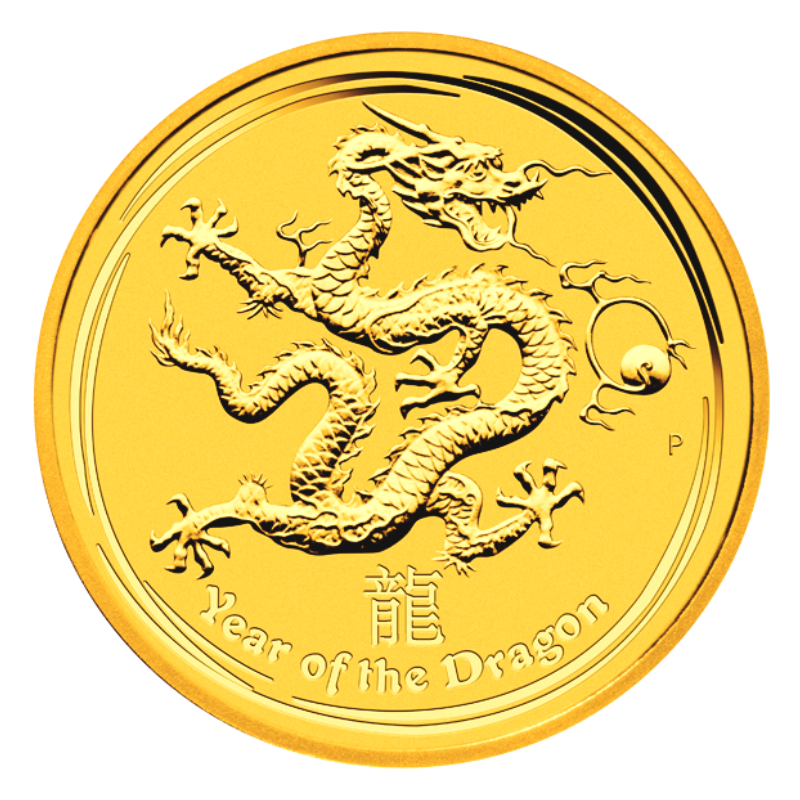 Zlatá minca 1 Oz Lunar Series II Year of the Dragon 2012