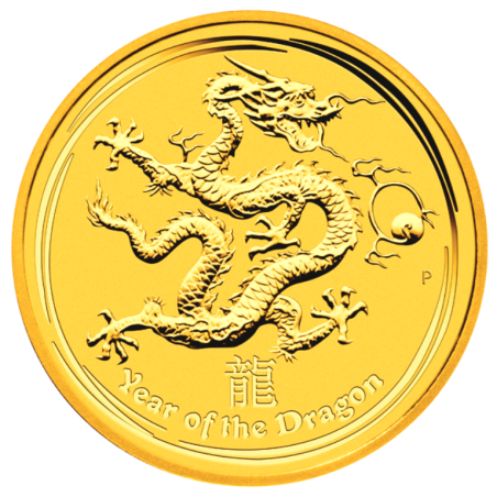 Zlatá minca 1 Oz Lunar Series II Year of the Dragon 2012