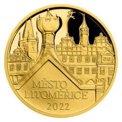 Zlatá minca 5000 Kč 1/2 Oz Mestská pamiatková rezervácia Litoměřice 2022 Proof