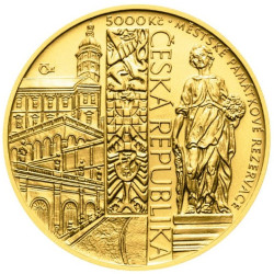 Zlatá minca 1/2 Oz 5000 Kč Mestská pamiatková rezervácia Mikulov 2022 Proof