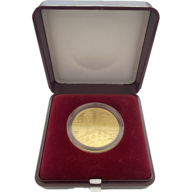 Zlatá minca 1/2 Oz 5000 Kč Mestská pamiatková rezervácia Mikulov 2022 Proof
