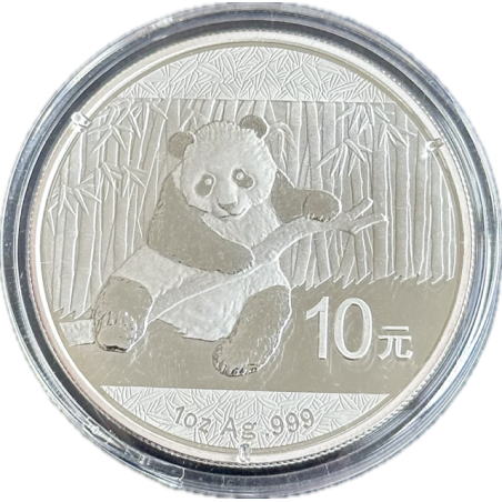 Strieborná minca 1 Oz China Panda 2014