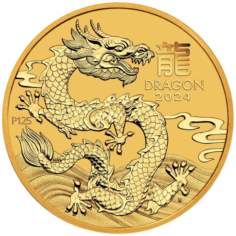 Zlatá minca 1/20 Oz Lunar Series III Rok of the Dragon 2024