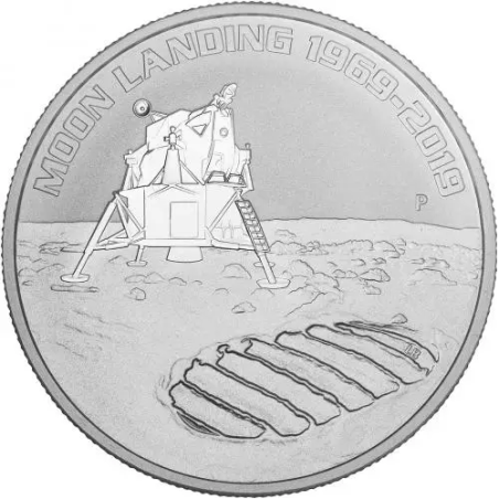 Strieborná minca 1 Oz Moon Landing 1969-2019