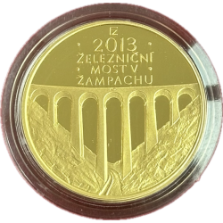 Zlatá minca 1/2 Oz Železničný most v Žampachu 2013 Proof