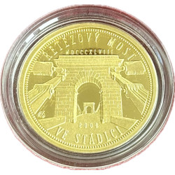 Zlatá minca 1/4 Oz Reťazový most v Stádleci 2008 Proof