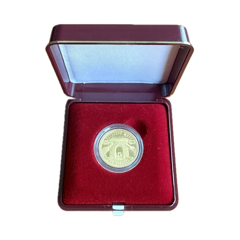 Zlatá minca 1/4 Oz Reťazový most v Stádleci 2008 Proof
