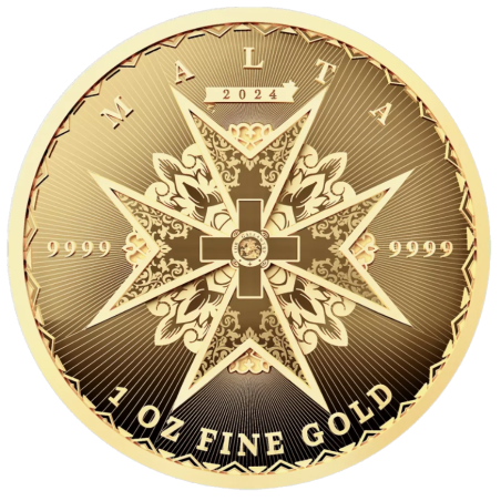 Zlatá minca 1 Oz Maltese cross 2024 (Maltézsky kríž)