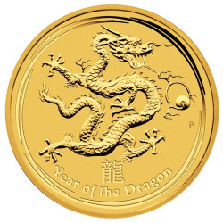 Zlatá minca 1/4 Oz Lunar Series II Year of the Dragon 2012