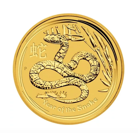 Zlatá minca 1/4 Oz Lunar Series II Year of the Snake 2013