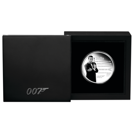 Strieborná minca 1 Oz James Bond Sean Connery 2021 Kolorované (1)