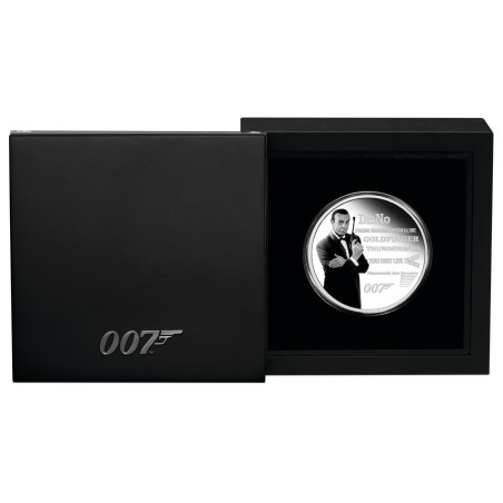 Strieborná minca 1 Oz James Bond Sean Connery 2021 Kolorované