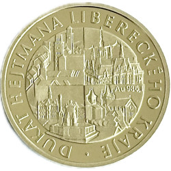 Zlatá minca 1/10 Oz Dukát hajtmana Libereckého kraja 2006 Proof