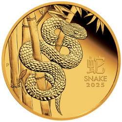 Zlatá minca 1/4 Oz Lunar Series III Year of the Snake 2025 Proof