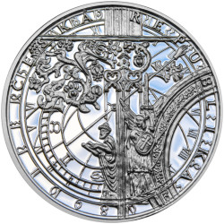 Strieborný medailón 1 Oz 10 dukát Staromestský orloj Proof 2013