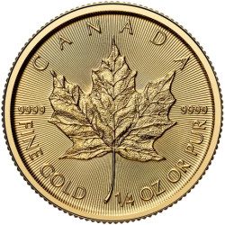 Zlatá minca 1/4 Oz Maple Leaf 2025