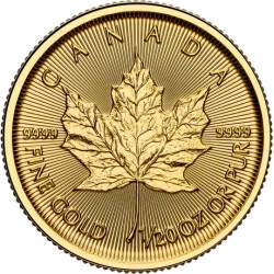 Zlatá minca 1/20 Oz Maple Leaf 2025